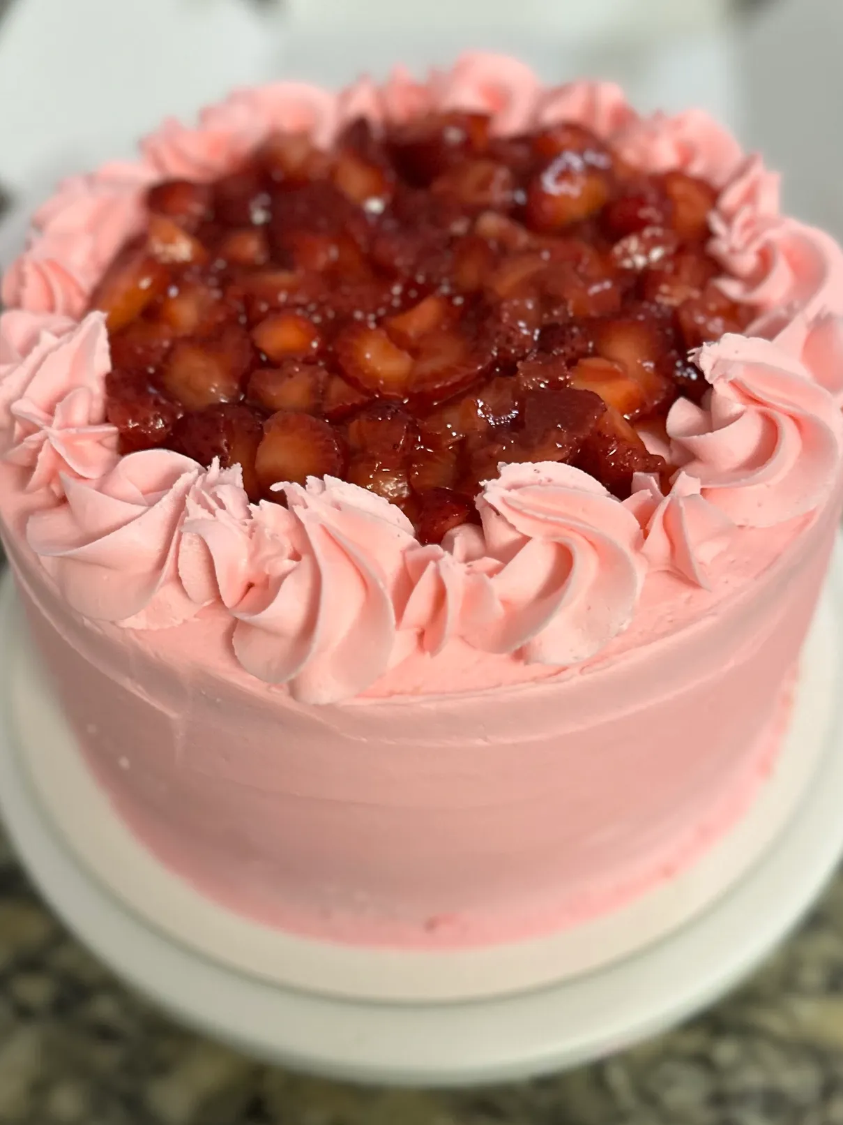 Pink Strawberry Cake