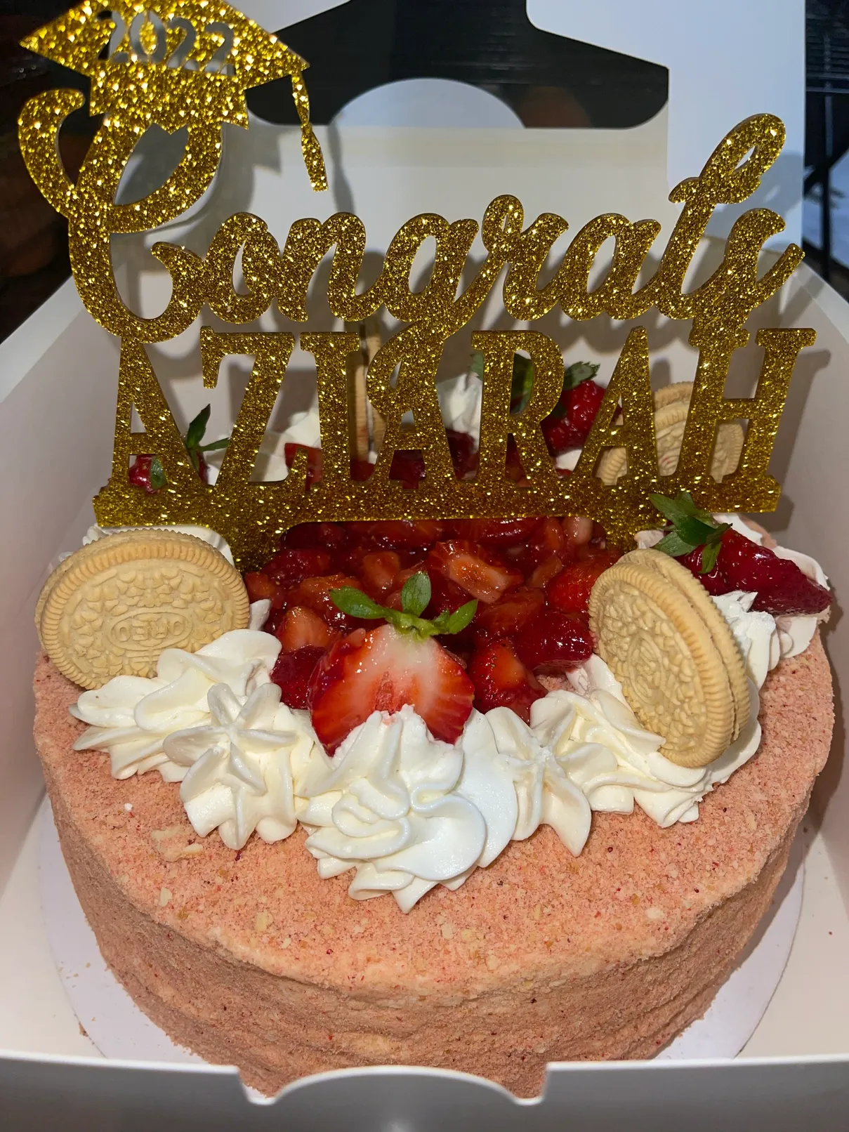 Strawberry Crunch Cake